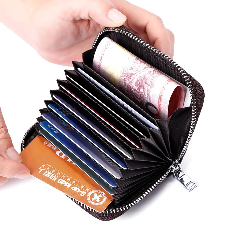 Cowhide Unisex Organ Credit Card Holder with Zipper Multi-card Slot ID Card Case Large-capacity Leather Card Wallet for Gifts
Cowhide Unisex Organ Credit Card Holder with Zipper Multi-card Slot ID Card Case Large-capacity Leather Card Wallet for Gifts
