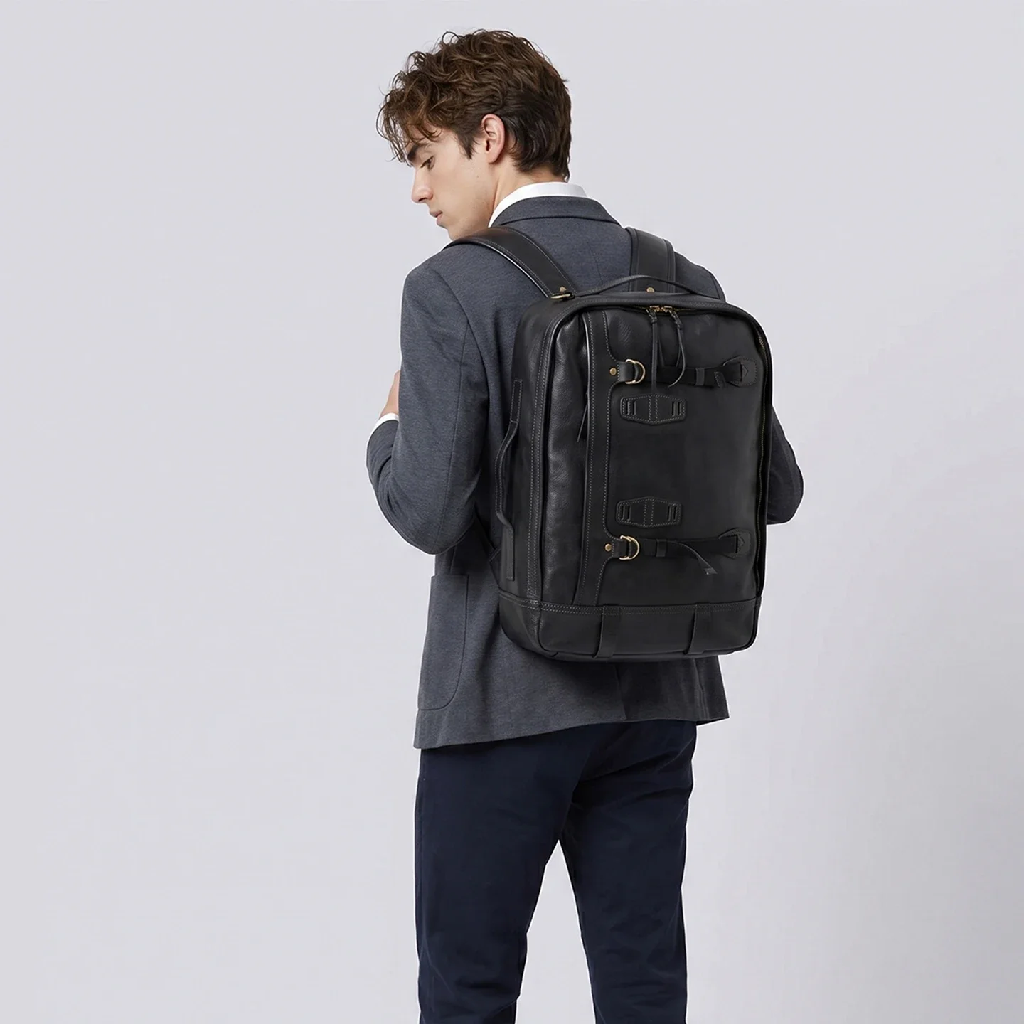 2 Way Backpack Handbag High end Luxury Large capacity Black Genuine Leather Laptop Bag Men Business Travel Commute Shoulder Bag
2 Way Backpack Handbag High end Luxury Large capacity Black Genuine Leather Laptop Bag Men Business Travel Commute Shoulder Bag