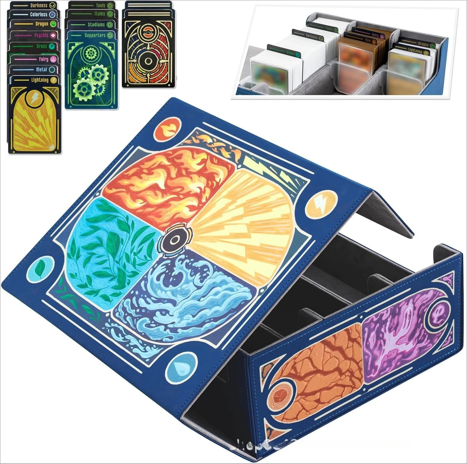 PU Leather Board Game Card Storage Box Holds 2400 Cards Waterproof Trading Card Organizer For TCG MTG Magic Cards
PU Leather Board Game Card Storage Box Holds 2400 Cards Waterproof Trading Card Organizer For TCG MTG Magic Cards