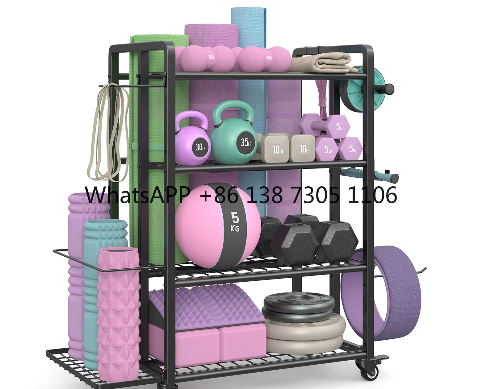 Dumbbell Yoga Mat Storage Home Gym Equipment Storage Rack Removable Shelf with Hook
Dumbbell Yoga Mat Storage Home Gym Equipment Storage Rack Removable Shelf with Hook