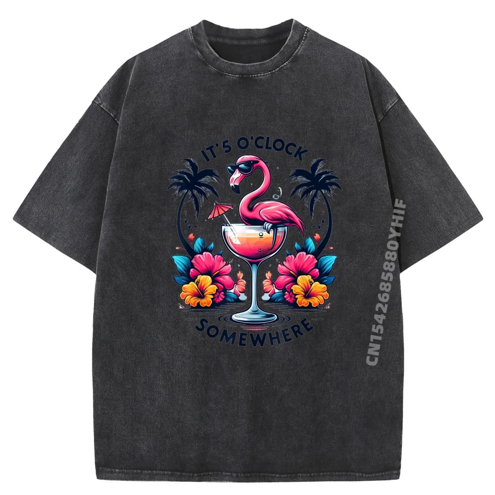 It's 5 O'Clock Somewhere Flamingo Beach Vacation Drinking Mens Korean Fashion T Shirt Alphabet Washed Shirt
It's 5 O'Clock Somewhere Flamingo Beach Vacation Drinking Mens Korean Fashion T Shirt Alphabet Washed Shirt