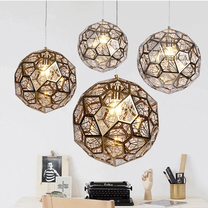 Post-Modern Craft Cord Light Hollow Stainless Steel Ball Pendant Lamp E27 Fixture Cafe Bar Loft Vintage Luminarias Deco
Post-Modern Craft Cord Light Hollow Stainless Steel Ball Pendant Lamp E27 Fixture Cafe Bar Loft Vintage Luminarias Deco