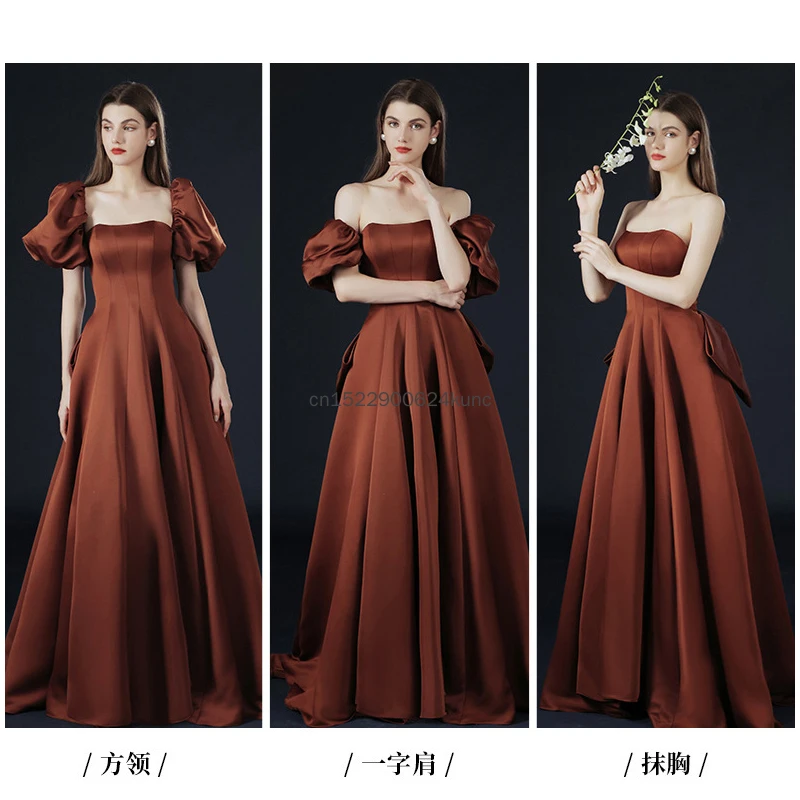 New Luxury Hepburn Dress for Women with Detachable Bubble Sleeves Elegant Satin A-line Dresses Formal Banquet Party Ball Vestido
New Luxury Hepburn Dress for Women with Detachable Bubble Sleeves Elegant Satin A-line Dresses Formal Banquet Party Ball Vestido