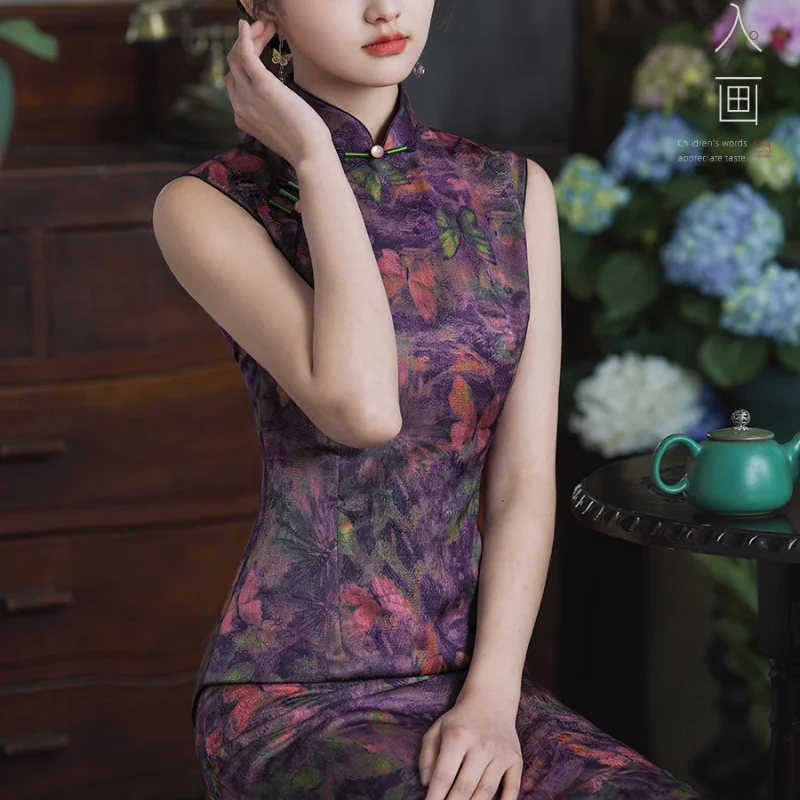 Elegant Shanghai Qipao Dress Vintage Classic Female Long Cheongsam Sexy Slim Sleeveless Vestidos Traditional Chinese Clothing
Elegant Shanghai Qipao Dress Vintage Classic Female Long Cheongsam Sexy Slim Sleeveless Vestidos Traditional Chinese Clothing