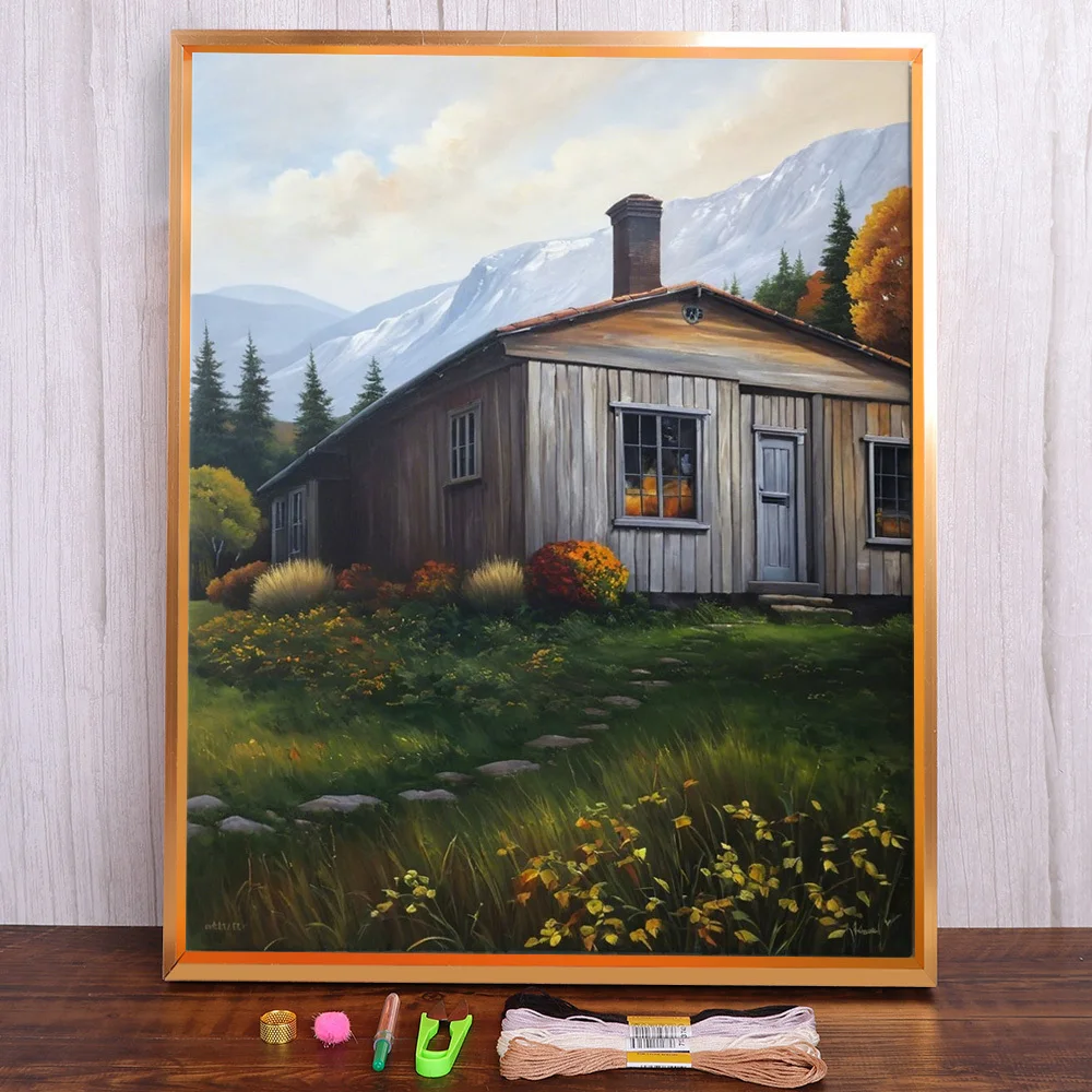 Scenery Wooden House Printed Cross-Stitch DIY Embroidery Full Kit Handmade Hobby Needlework Knitting Design For Adults Wholesale
Scenery Wooden House Printed Cross-Stitch DIY Embroidery Full Kit Handmade Hobby Needlework Knitting Design For Adults Wholesale