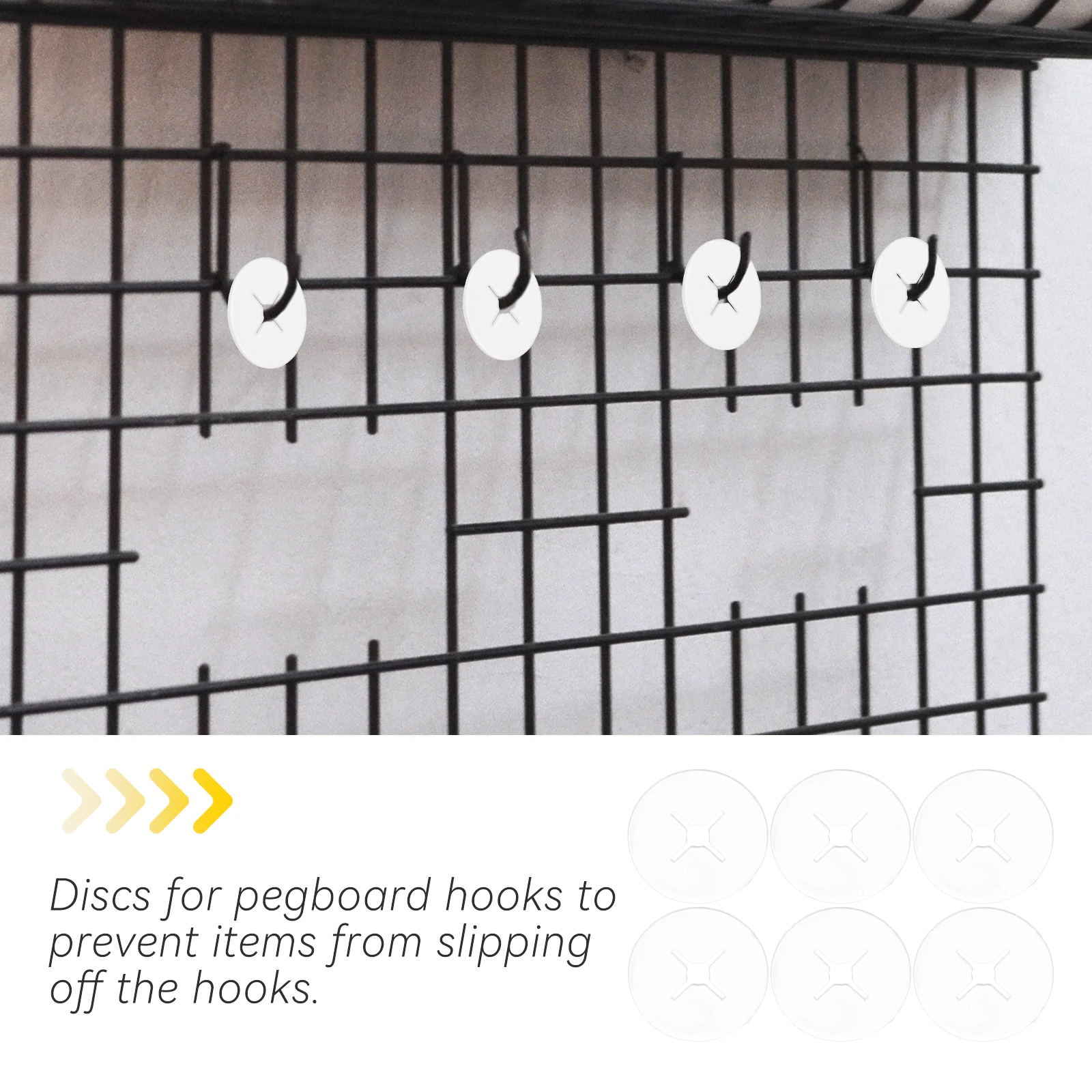 100pcs Peg Hook Stopper Discs Reusable Hook Fastener Sturdy Pe Material Pegboard Retainers Clips For 
100pcs Peg Hook Stopper Discs Reusable Hook Fastener Sturdy Pe Material Pegboard Retainers Clips For