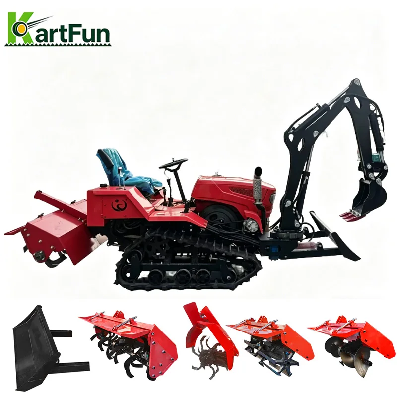 Mini Crawler Tractor for Greenhouse Small Crawler Tractor with Flexible Turning Narrow Space
Mini Crawler Tractor for Greenhouse Small Crawler Tractor with Flexible Turning Narrow Space