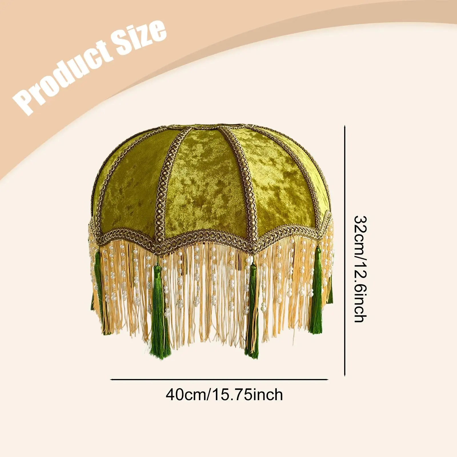 European Style Velvet Lampshade with Retro Tassel Fringe for Table Lamps Floor Lamps for Living Room Bedroom Decoration
European Style Velvet Lampshade with Retro Tassel Fringe for Table Lamps Floor Lamps for Living Room Bedroom Decoration