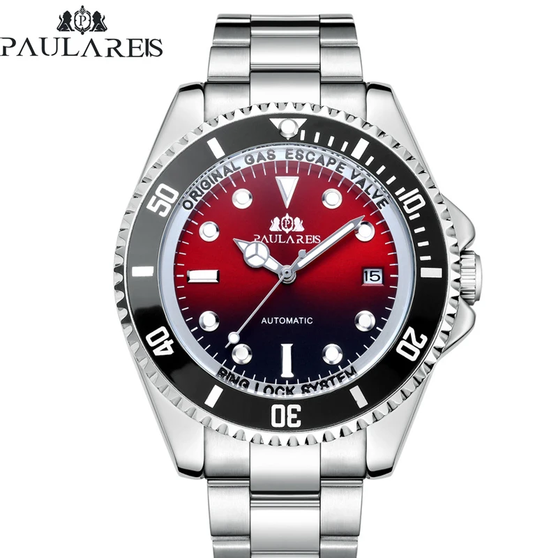 Classic Men Mechanical Wristwatch Luxury Stainless Steel Ceramic Bezel Automatic Watch for Men Calendar Relogio Masculino Box
Classic Men Mechanical Wristwatch Luxury Stainless Steel Ceramic Bezel Automatic Watch for Men Calendar Relogio Masculino Box