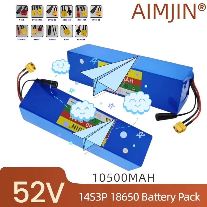 Electric Scooter Lithium Battery 14S3P 52V 10.5Ah 18650 Battery Built-in BMS for 0-1000W Electric Motorcycle Scooter Battery
Electric Scooter Lithium Battery 14S3P 52V 10.5Ah 18650 Battery Built-in BMS for 0-1000W Electric Motorcycle Scooter Battery
