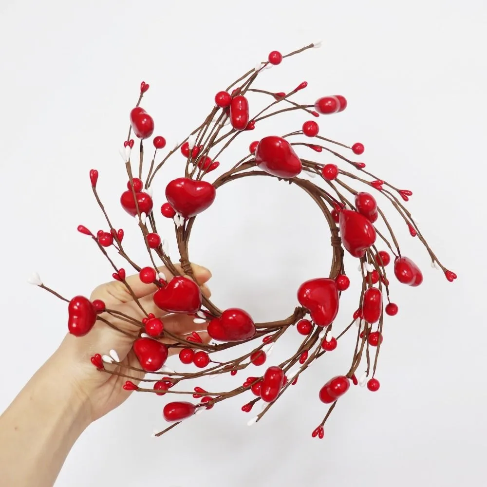 30cm Artificial Heart Shaped Wreath Romantic Red Heart Candlestick Handmade Festival Valentine's Day Wreath Mother's Day
30cm Artificial Heart Shaped Wreath Romantic Red Heart Candlestick Handmade Festival Valentine's Day Wreath Mother's Day