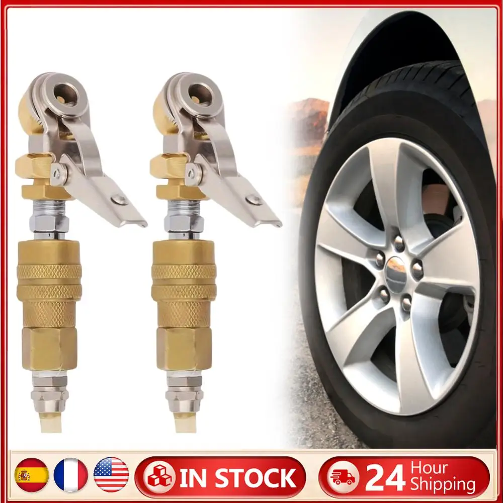 2Pcs Flow Tire Quick Nozzle Zinc Alloy 1/4 NPT Threaded Connector Car 1/4 NPT Closed Flow Tire Chuck Air Compressor Chucks Clamp
2Pcs Flow Tire Quick Nozzle Zinc Alloy 1/4 NPT Threaded Connector Car 1/4 NPT Closed Flow Tire Chuck Air Compressor Chucks Clamp
