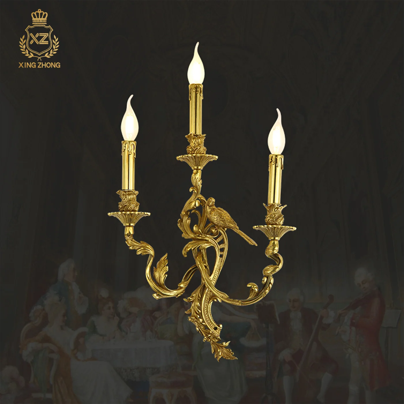 French Royal Retro Sitting Room Bedroom Brass Bird Design Wall Lamp Hotel Foyer Mood Candle Wall Sconce
French Royal Retro Sitting Room Bedroom Brass Bird Design Wall Lamp Hotel Foyer Mood Candle Wall Sconce