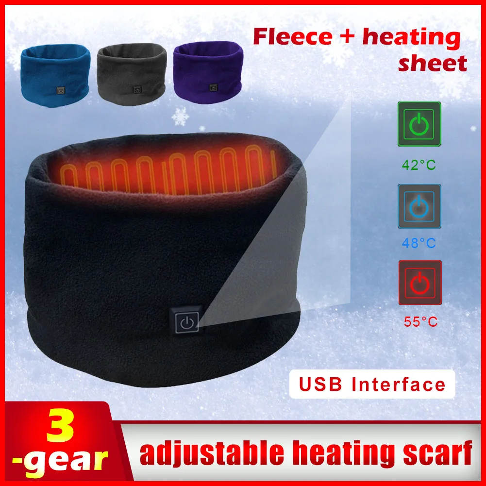 USB Rechargeable Electric Heated Scarf Neck Wrap Winter Neck Warmer 3 Speed Adjustment Fleece Scarf For Cycling Skiing Camping
USB Rechargeable Electric Heated Scarf Neck Wrap Winter Neck Warmer 3 Speed Adjustment Fleece Scarf For Cycling Skiing Camping