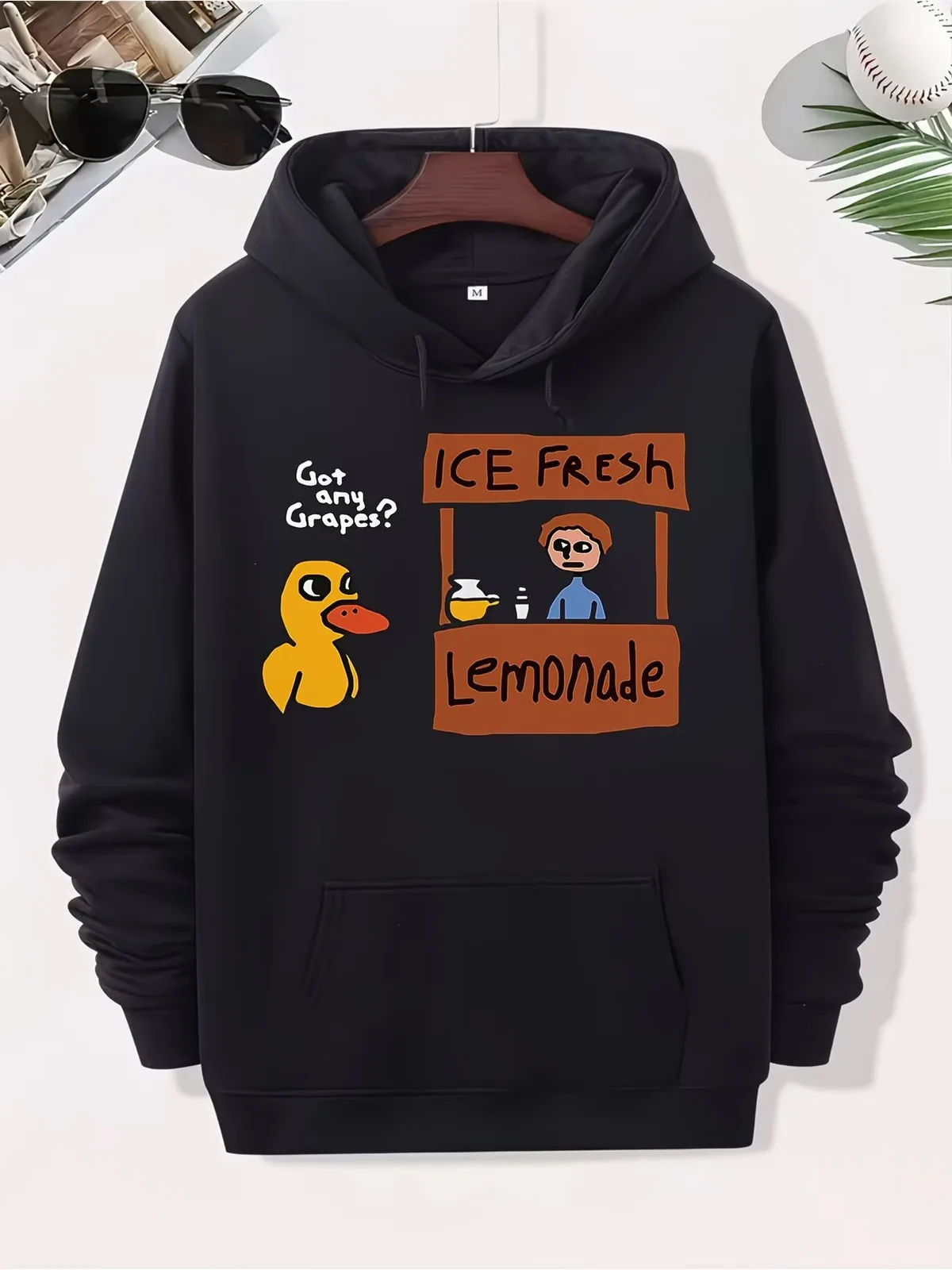 Funny Grapes Duck Graphic Streetwear Hoodie Trendy Casual Pullover
Funny Grapes Duck Graphic Streetwear Hoodie Trendy Casual Pullover