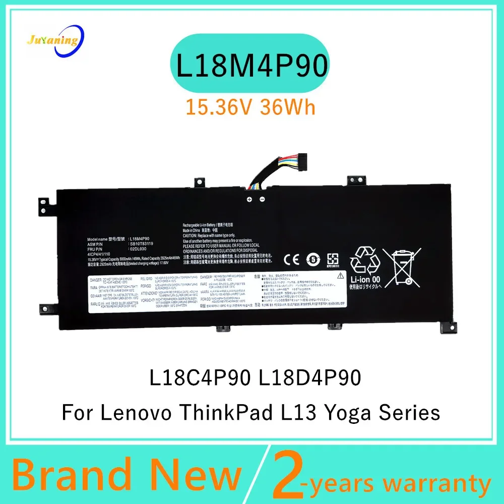 L18M4P90 Laptop battery For Lenovo ThinkPad L13 Yoga (2019) Gen 2 (2020) Series L18C4P90 L18D4P90 15.36V 46WH
L18M4P90 Laptop battery For Lenovo ThinkPad L13 Yoga (2019) Gen 2 (2020) Series L18C4P90 L18D4P90 15.36V 46WH