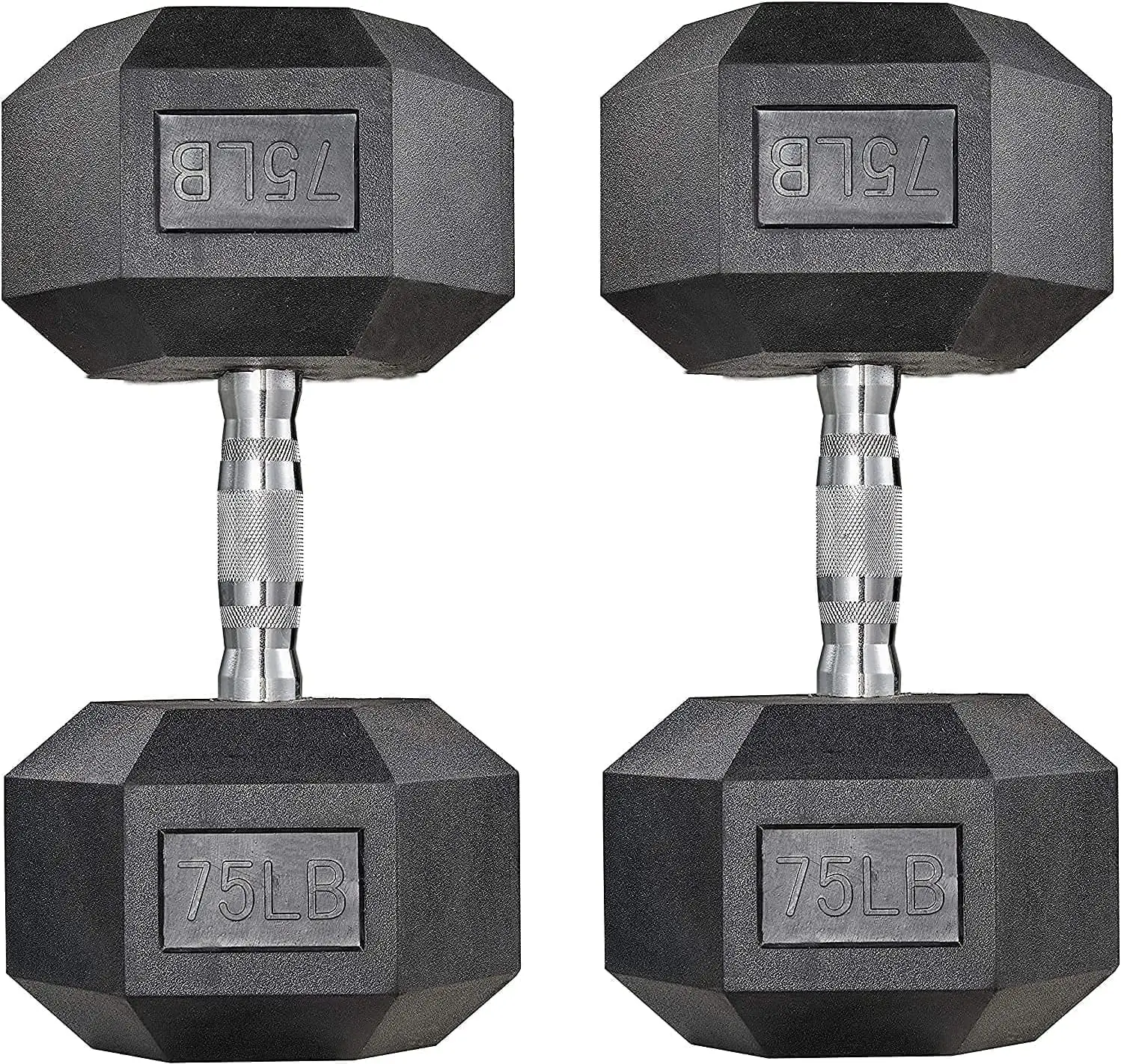 Dumbbells Rubber Coated Cast Iron Hex Black Dumbbell 30-85lb Free Weights Dumbbell Set of 2, Custom
Dumbbells Rubber Coated Cast Iron Hex Black Dumbbell 30-85lb Free Weights Dumbbell Set of 2, Custom