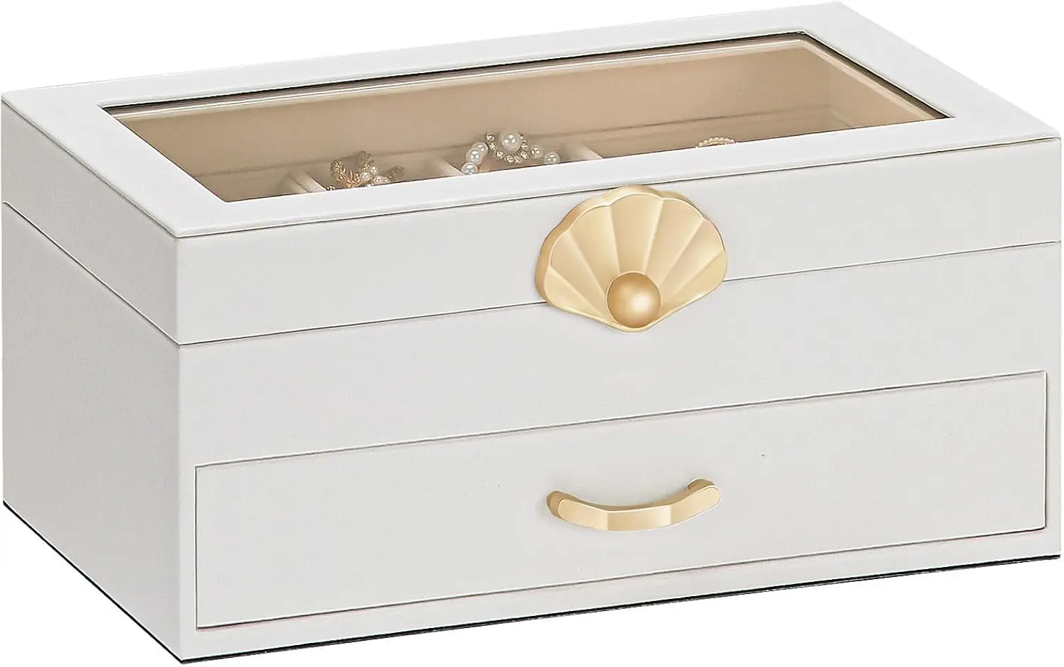Jewelry Box with 1 Drawers : Jewelry Display Organizer for Earrings Necklaces - Gift for Girls Women | White
Jewelry Box with 1 Drawers : Jewelry Display Organizer for Earrings Necklaces - Gift for Girls Women | White