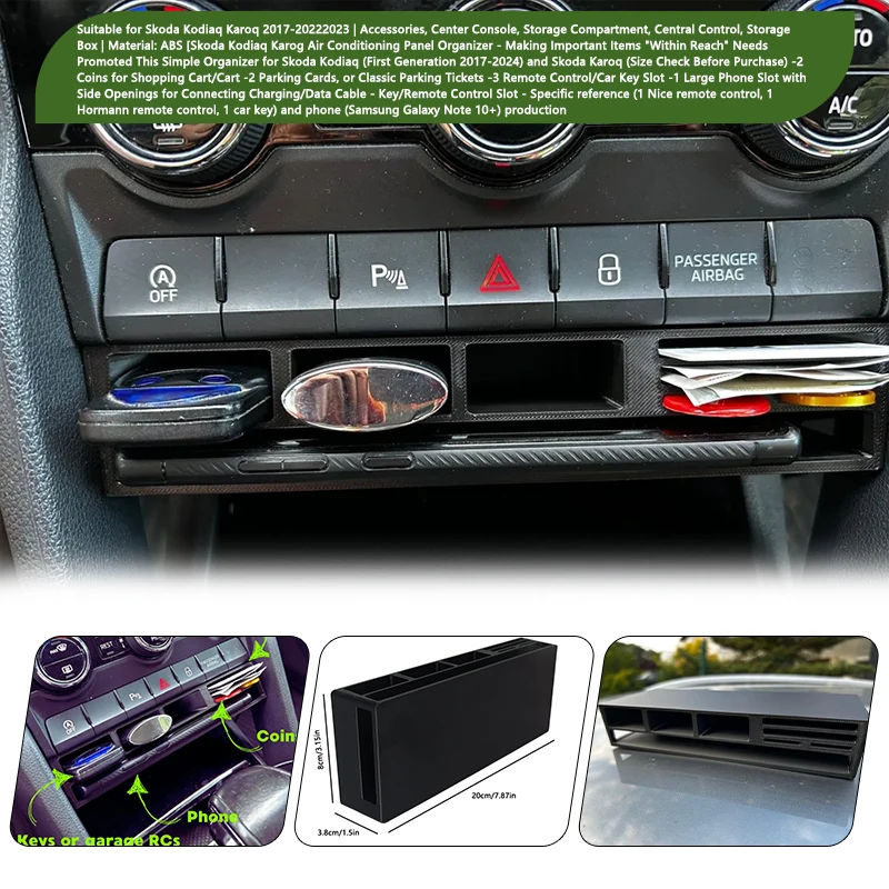 ABS Car Center Console Storage Compartment Multiple Intervals Box Automobile Storage Tool For Skoda Kodiaq Karoq 2017-2022 2023
ABS Car Center Console Storage Compartment Multiple Intervals Box Automobile Storage Tool For Skoda Kodiaq Karoq 2017-2022 2023