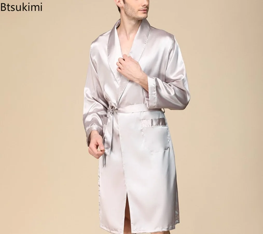 Summer Silk Bathrobe Man Nightrobes Large Size Ice Silk Printed Pajamas One-piece Robe Male Loungewear Men Kimono Home Mens Robe
Summer Silk Bathrobe Man Nightrobes Large Size Ice Silk Printed Pajamas One-piece Robe Male Loungewear Men Kimono Home Mens Robe