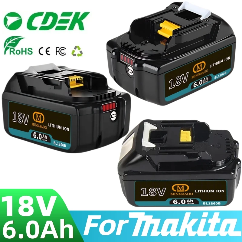 Original For Makita 18V Li-ion Battery 6.0Ah BL1850b BL1850 BL1860 BL1860 BL1830 BL1815 Fast Charging Replacement LXT400
Original For Makita 18V Li-ion Battery 6.0Ah BL1850b BL1850 BL1860 BL1860 BL1830 BL1815 Fast Charging Replacement LXT400