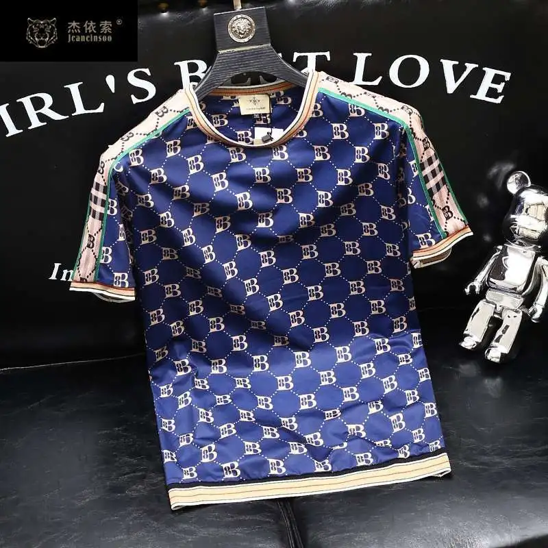 Модная брендовая роскошная высококачественная футболка из мерсеризованного хлопка с короткими рукавами, мужская летняя футболка с круглым вырезом и буквенным принтом, топ
Модная брендовая роскошная высококачественная футболка из мерсеризованного хлопка с короткими рукавами, мужская летняя футболка с круглым вырезом и буквенным принтом, топ