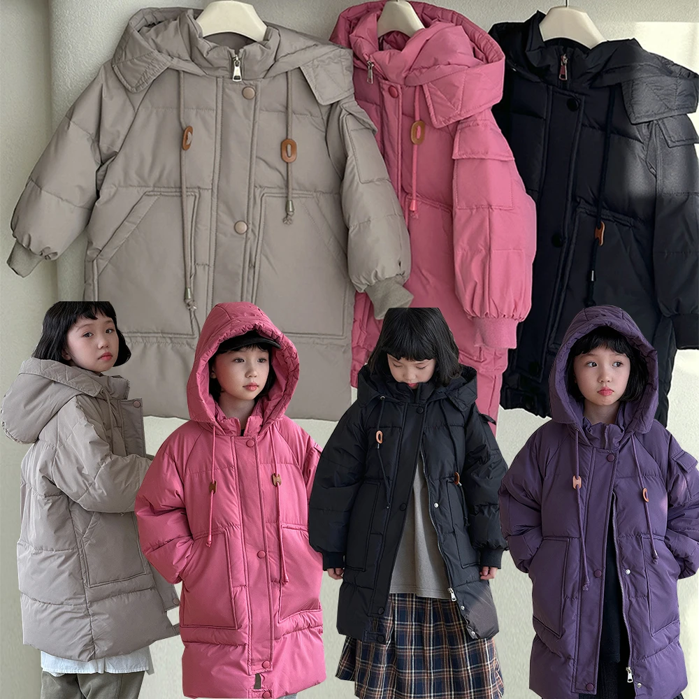 Thicken Overalls for Children Winter Cotton Coat Mid-length Hooded Down Jacket for Kids Solid Clothing Kids Outwear Korea Style
Thicken Overalls for Children Winter Cotton Coat Mid-length Hooded Down Jacket for Kids Solid Clothing Kids Outwear Korea Style