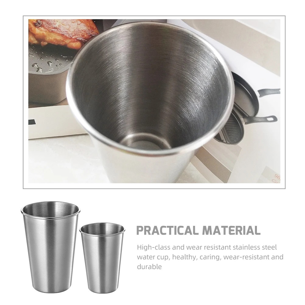 2pcs Stainless Steel Water Cup Shatterproof Mug For Coffee Beer Tea Home Office Hotel Use Drinking Cup
2pcs Stainless Steel Water Cup Shatterproof Mug For Coffee Beer Tea Home Office Hotel Use Drinking Cup