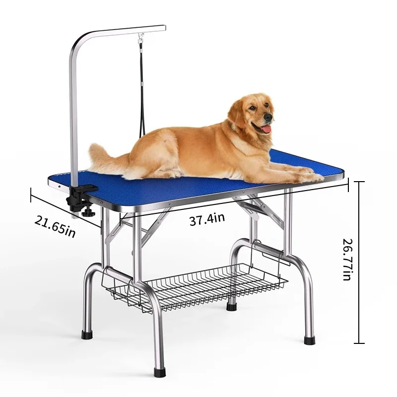 Silver Blue Foldable Dog Grooming Table Portable Pet Beauty Station
Silver Blue Foldable Dog Grooming Table Portable Pet Beauty Station