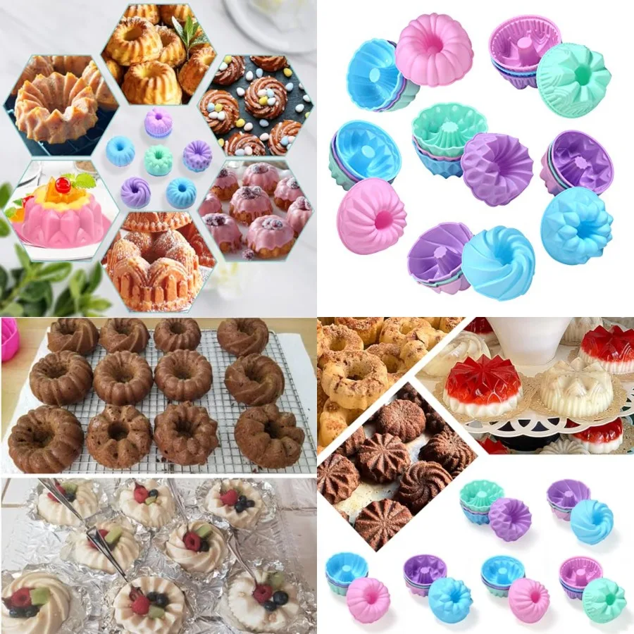 24Pack Silicone Molds, Nonstick 3 Inch Donut Mold, Silicone Baking Cups, Donut Pan, Muffin, Jello, Bagel Pan, Oven- Microwave-
24Pack Silicone Molds, Nonstick 3 Inch Donut Mold, Silicone Baking Cups, Donut Pan, Muffin, Jello, Bagel Pan, Oven- Microwave-