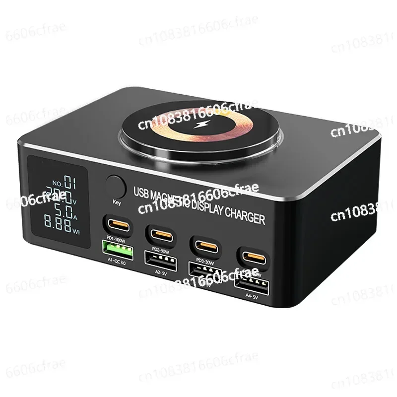 Интеллектуальный цифровой дисплей PD100W для быстрой зарядки, подходит для мобильных телефонов, ноутбуков, магнитных беспроводных зарядных устройств
Интеллектуальный цифровой дисплей PD100W для быстрой зарядки, подходит для мобильных телефонов, ноутбуков, магнитных беспроводных зарядных устройств
