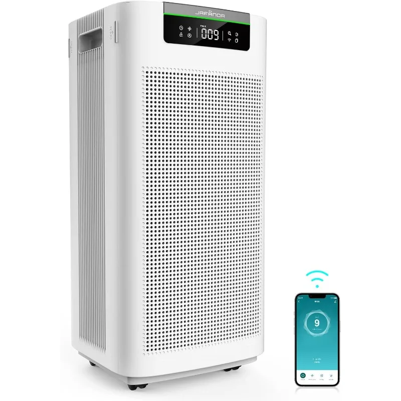 Jafända 3800 sq ft Smart Air Purifier, APP & Alexa, H13 HEPA & Activated Carbon Filters, Air Cleaner Remove Dust
Jafända 3800 sq ft Smart Air Purifier, APP & Alexa, H13 HEPA & Activated Carbon Filters, Air Cleaner Remove Dust