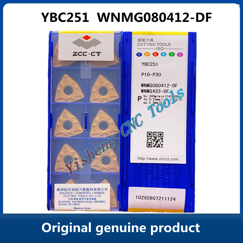 ZCC CT Original WNMG080412-DF YBC251 Carbide Inserts CNC Turning Tool Lathe Cutter Tools
ZCC CT Original WNMG080412-DF YBC251 Carbide Inserts CNC Turning Tool Lathe Cutter Tools