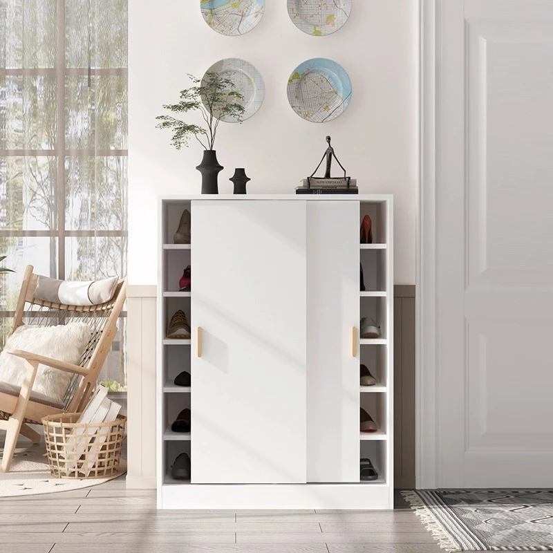 Simple shoe cabinet household door integrated against the wall into the door simple sliding door rack shoe rack 3N27
Simple shoe cabinet household door integrated against the wall into the door simple sliding door rack shoe rack 3N27