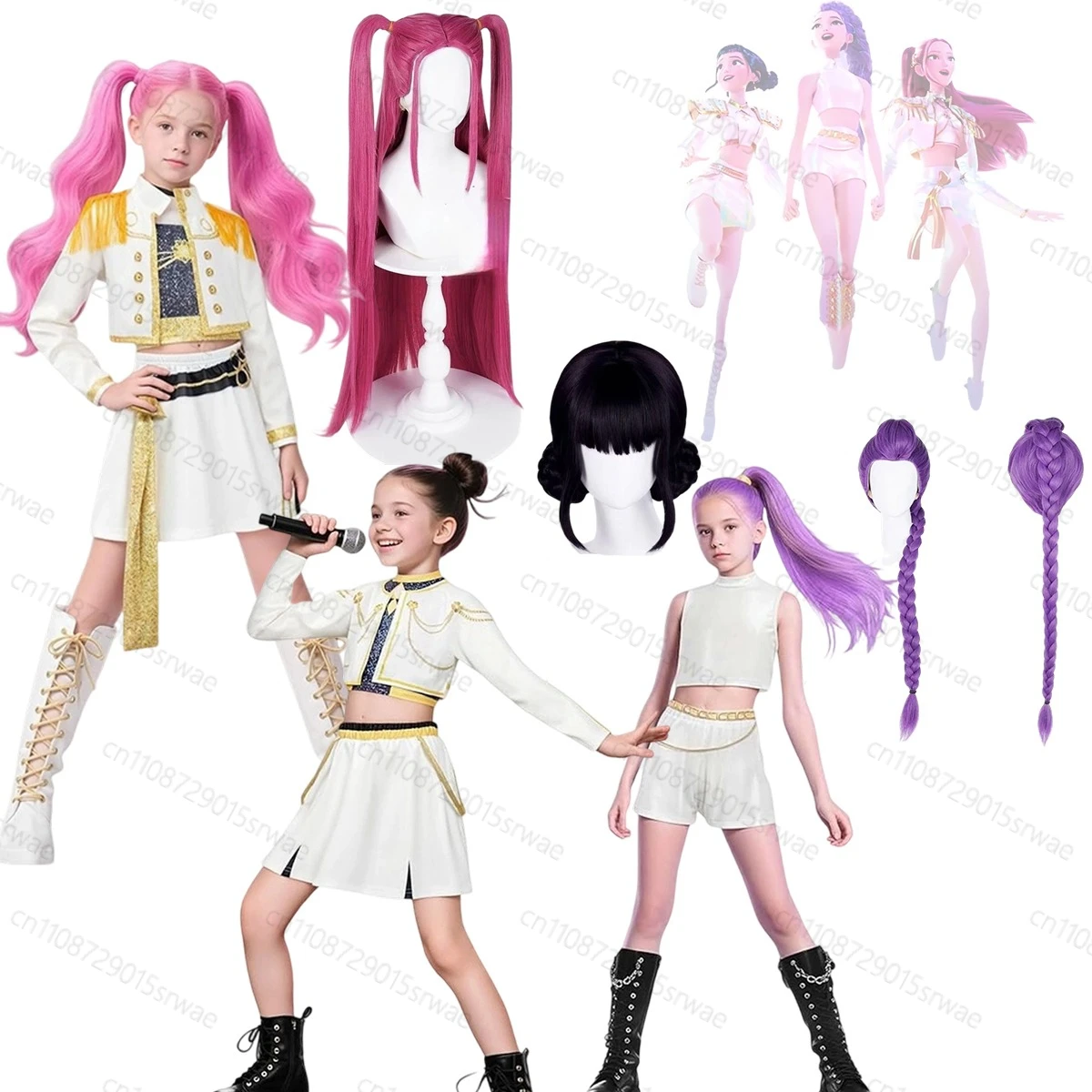 KPop Demon Hunters Zoey Mira Rumi New Golden Suit Children's Cosplay Costume Size Available Cartoon Carnival Performance Clothes
KPop Demon Hunters Zoey Mira Rumi New Golden Suit Children's Cosplay Costume Size Available Cartoon Carnival Performance Clothes