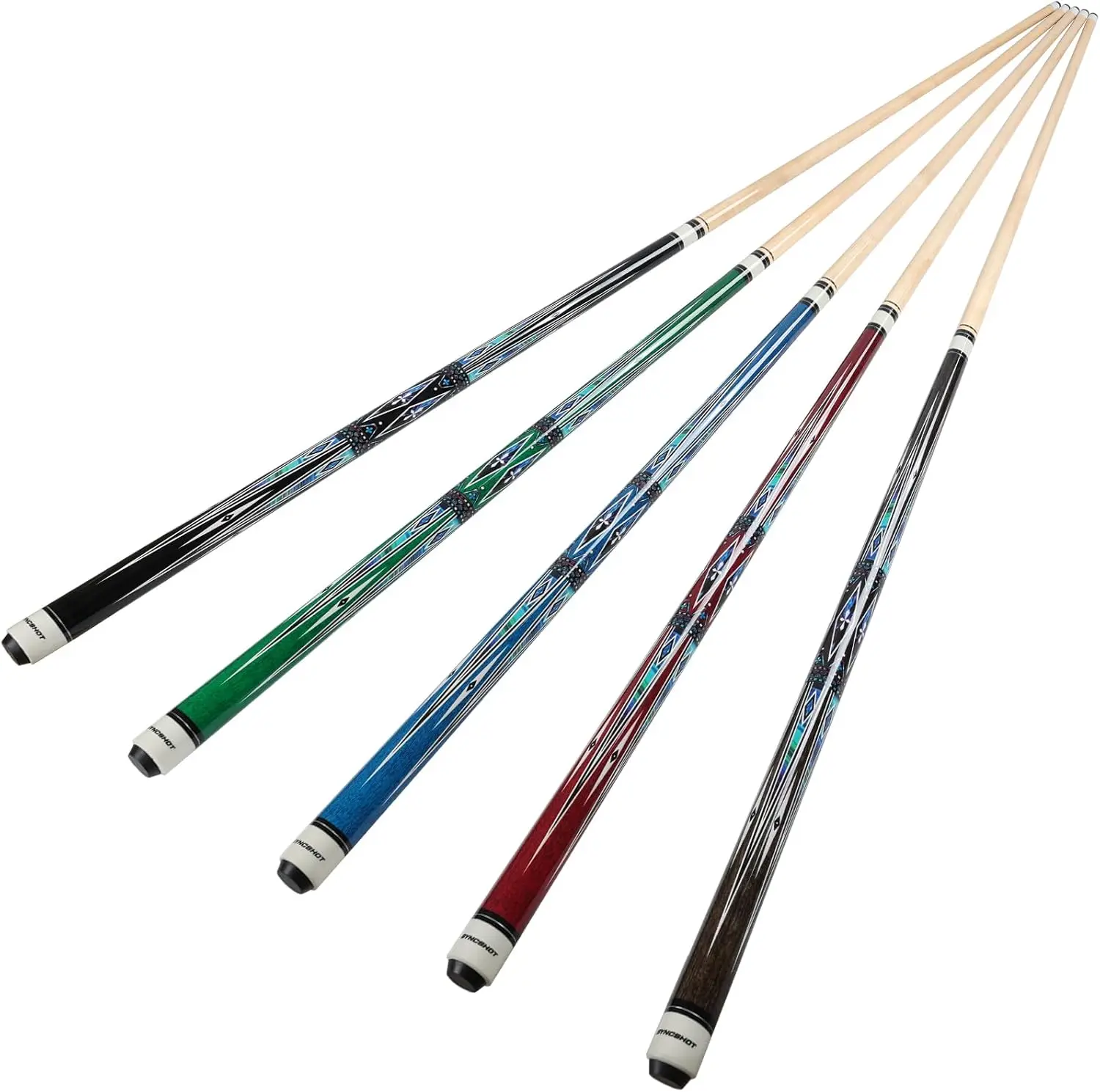 Pool Cues Set of 5, 58 Inch Maple Wood Billiard Sticks for Adults, 18-21oz
Pool Cues Set of 5, 58 Inch Maple Wood Billiard Sticks for Adults, 18-21oz