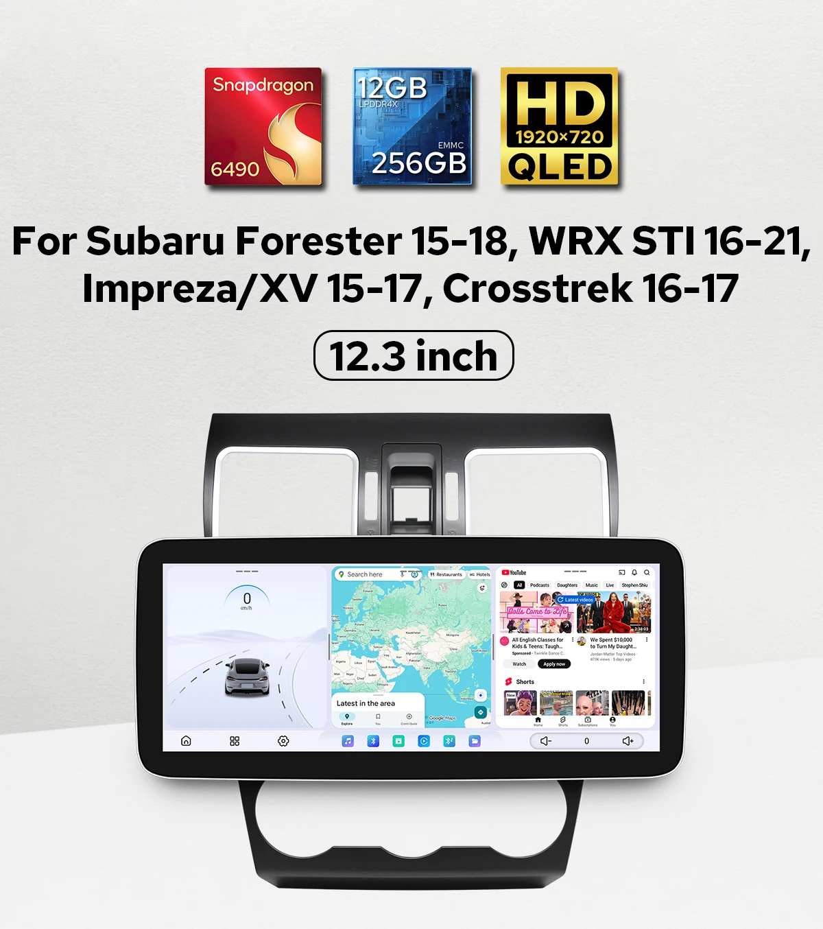 12,3-дюймовый автомобильный стерео головной блок Android для Subaru Forester 2015-2018/WRX STI 2016-2021/Impreza/XV 2015-2017/Crosstrek 2016-2017
12,3-дюймовый автомобильный стерео головной блок Android для Subaru Forester 2015-2018/WRX STI 2016-2021/Impreza/XV 2015-2017/Crosstrek 2016-2017