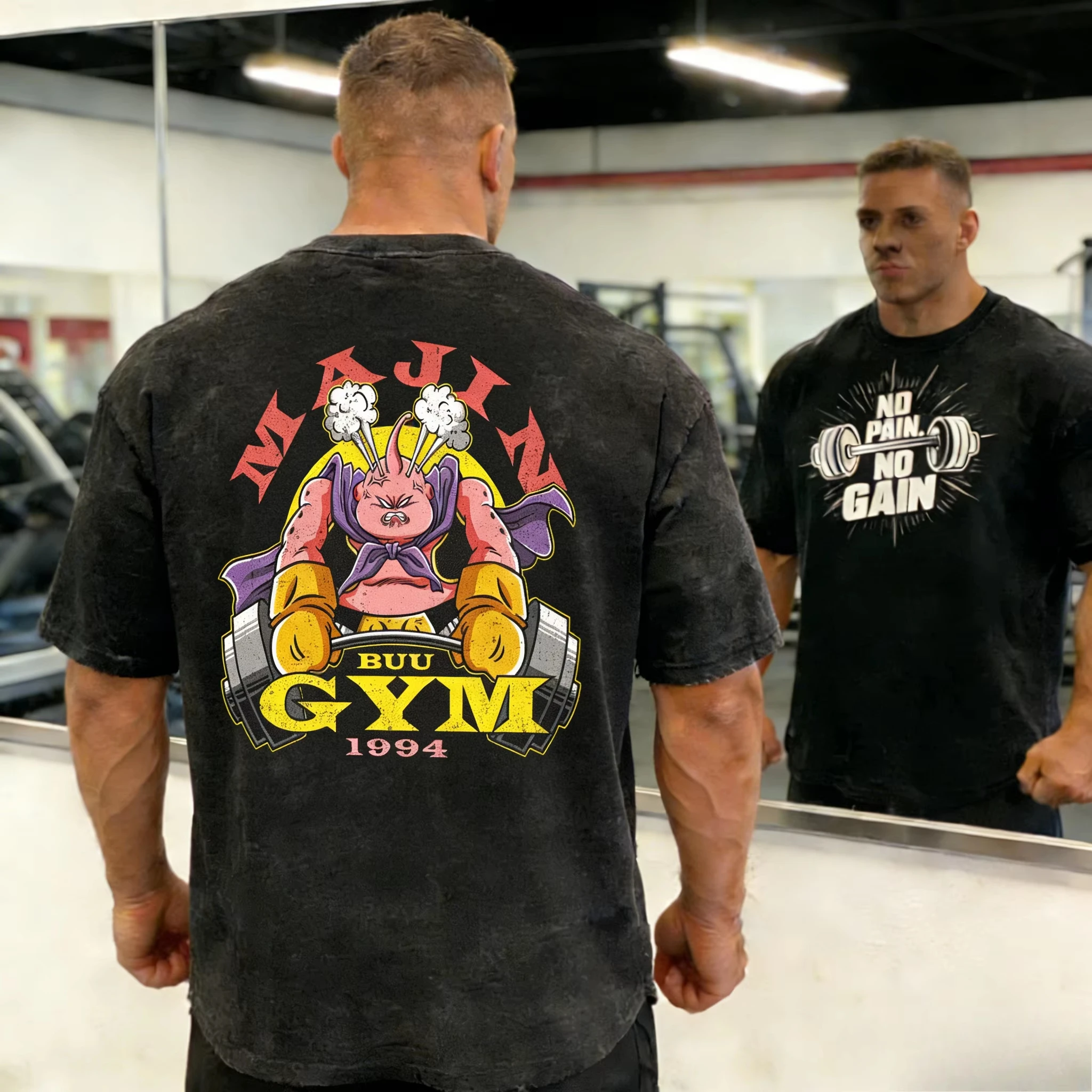 2026 Summer Dragon Ball Nostalgic Gym Men's Washed T-Shirt 100% Cotton "Majin Buu Gym" Print Oversized Streetwear Tees Kids
2026 Summer Dragon Ball Nostalgic Gym Men's Washed T-Shirt 100% Cotton "Majin Buu Gym" Print Oversized Streetwear Tees Kids
