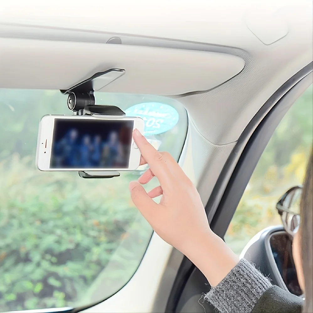 Safely With Our Universal Sun Visor Phone Mount - Rotating Car Phone Holder Compatible With All Smartphones
Safely With Our Universal Sun Visor Phone Mount - Rotating Car Phone Holder Compatible With All Smartphones
