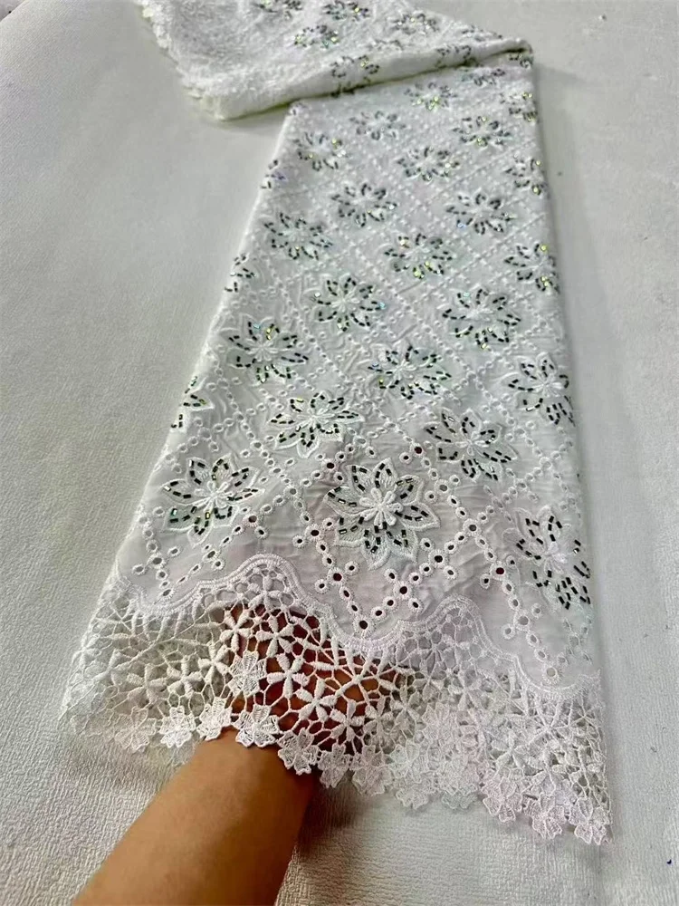 Africa White Lace Fabric Luxury Embroidery Sequins Guipure Cord Lace Nigerian Lace Fabrics 2025 For Sewing Beads Stone 5Yard
Africa White Lace Fabric Luxury Embroidery Sequins Guipure Cord Lace Nigerian Lace Fabrics 2025 For Sewing Beads Stone 5Yard