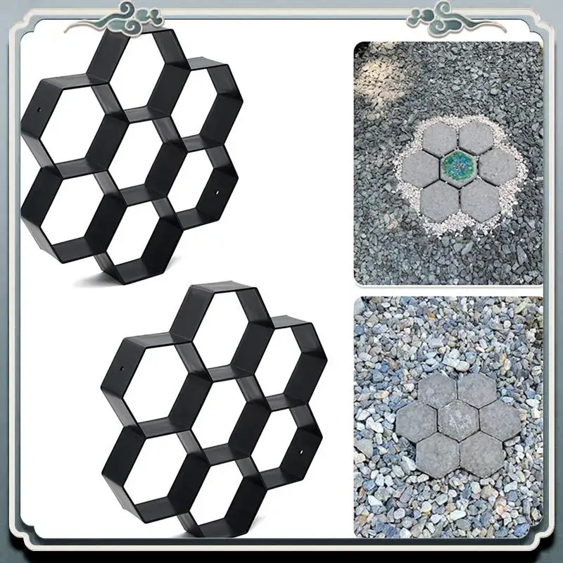 2 Pack Hexagon Pavement Mold, Patio Paving Mold Reusable Walk Path Maker For DIY Garden Concrete Path 
2 Pack Hexagon Pavement Mold, Patio Paving Mold Reusable Walk Path Maker For DIY Garden Concrete Path
