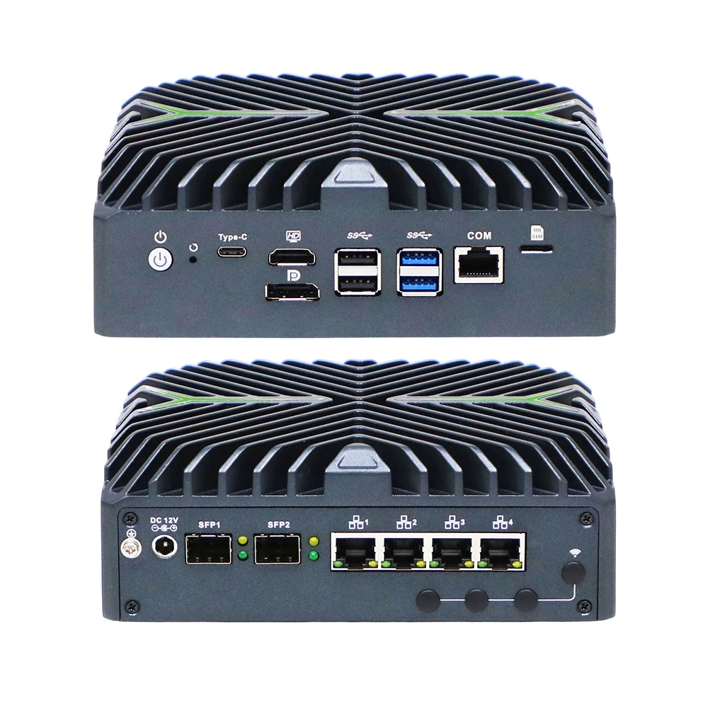 H6 Fanless i5/i7 Edge PC, Quad 2.5G & Dual 10G SFP+ Triple 4K DDR5, 3x M.2 for IoT & Vision
H6 Fanless i5/i7 Edge PC, Quad 2.5G & Dual 10G SFP+ Triple 4K DDR5, 3x M.2 for IoT & Vision