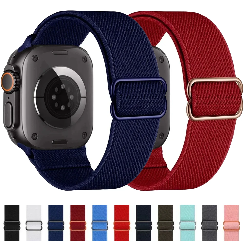 Elastic Nylon Loop Strap For Apple Watch Ultra 3/2/1 49mm 11/10 46mm 42mm Bracelet Wristband iWatch 9 8 7 6 5 4 SE 45/41/44/40mm
Elastic Nylon Loop Strap For Apple Watch Ultra 3/2/1 49mm 11/10 46mm 42mm Bracelet Wristband iWatch 9 8 7 6 5 4 SE 45/41/44/40mm