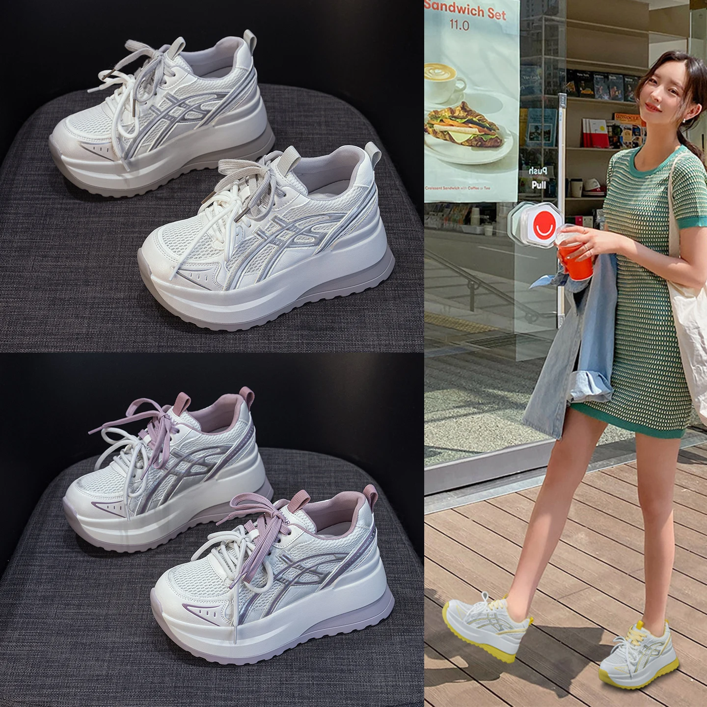 2026 Women's Thick Bottom Breathable Mesh Running Shoes Comfortable Soft Sole Casual Sports Sneakers Increased Height 8cm Inner
2026 Women's Thick Bottom Breathable Mesh Running Shoes Comfortable Soft Sole Casual Sports Sneakers Increased Height 8cm Inner