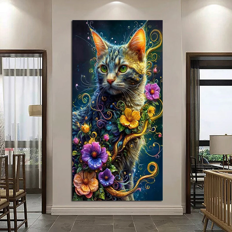 Colorful Flower Cat Picture Large Size 5D Diy Diamond Art Painting Animals Full Square Round Drill Mosaic Embroidery Kits
Colorful Flower Cat Picture Large Size 5D Diy Diamond Art Painting Animals Full Square Round Drill Mosaic Embroidery Kits