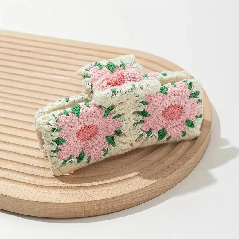 2025 NEW Bohemian Style Knitted Flower Hair Claw Summer Beach Claw Clips Flower Crab Hair Clips Hair Accessories for Women Girls
2025 NEW Bohemian Style Knitted Flower Hair Claw Summer Beach Claw Clips Flower Crab Hair Clips Hair Accessories for Women Girls