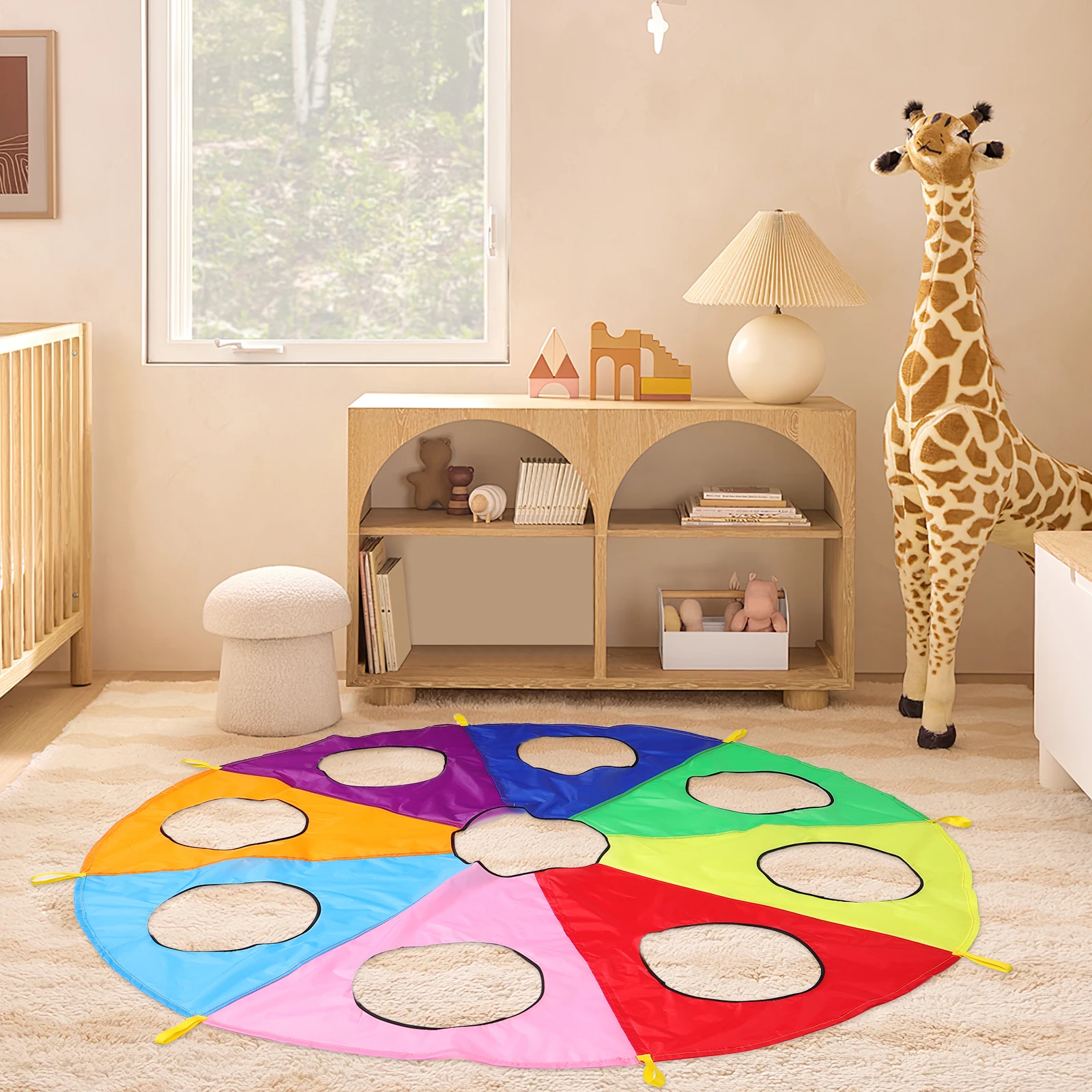 Rainbow Umbrella 9 Holes Outdoor Group Parachute Activity Toddler Sensory Training Early Learning Fitness
Rainbow Umbrella 9 Holes Outdoor Group Parachute Activity Toddler Sensory Training Early Learning Fitness