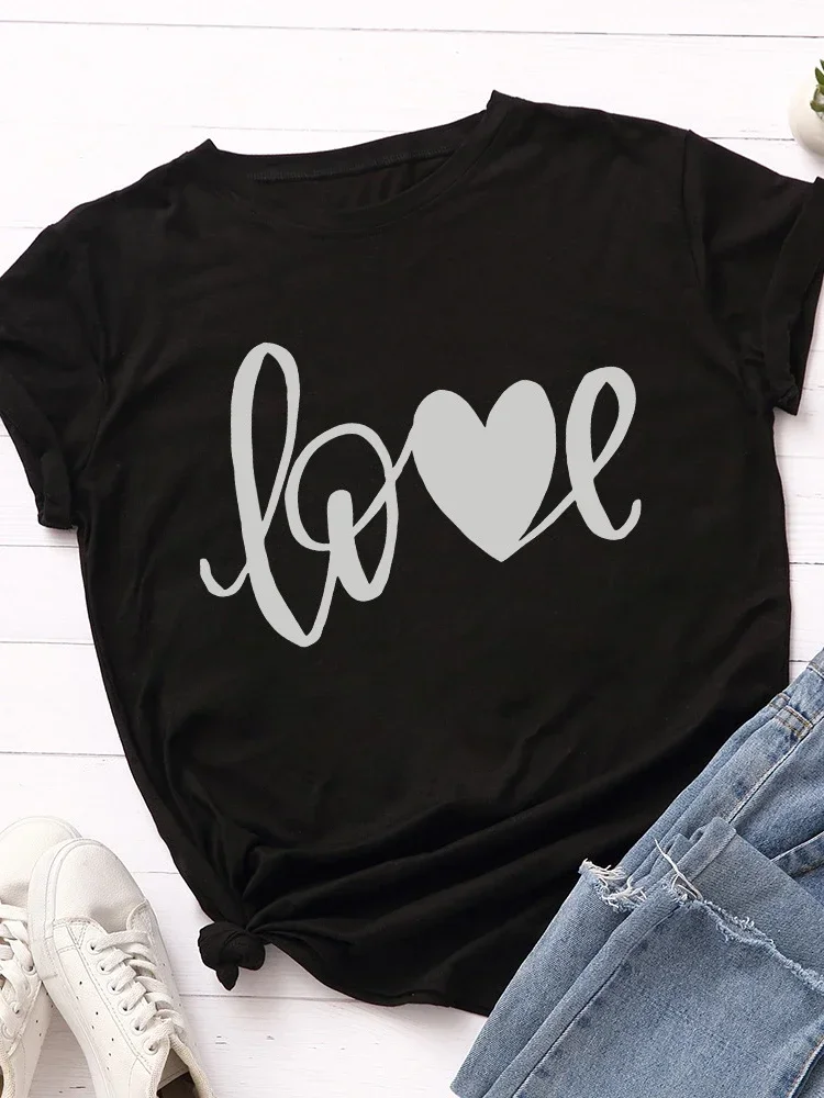 Big Love Letter Print T Shirt Women Short Sleeve O Neck Loose Tshirt Summer Women Causal Tee Shirt Tops Camisetas Mujer
Big Love Letter Print T Shirt Women Short Sleeve O Neck Loose Tshirt Summer Women Causal Tee Shirt Tops Camisetas Mujer
