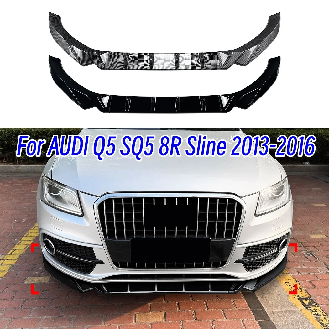 Для AUDI Q5 SQ5 8R Sline 2013-2016 (рестайлинг) – Комплект из 3-х частей: сплиттер переднего бампера, накладка-диффузор, защита-спойлер, аксессуары для кузова
Для AUDI Q5 SQ5 8R Sline 2013-2016 (рестайлинг) – Комплект из 3-х частей: сплиттер переднего бампера, накладка-диффузор, защита-спойлер, аксессуары для кузова