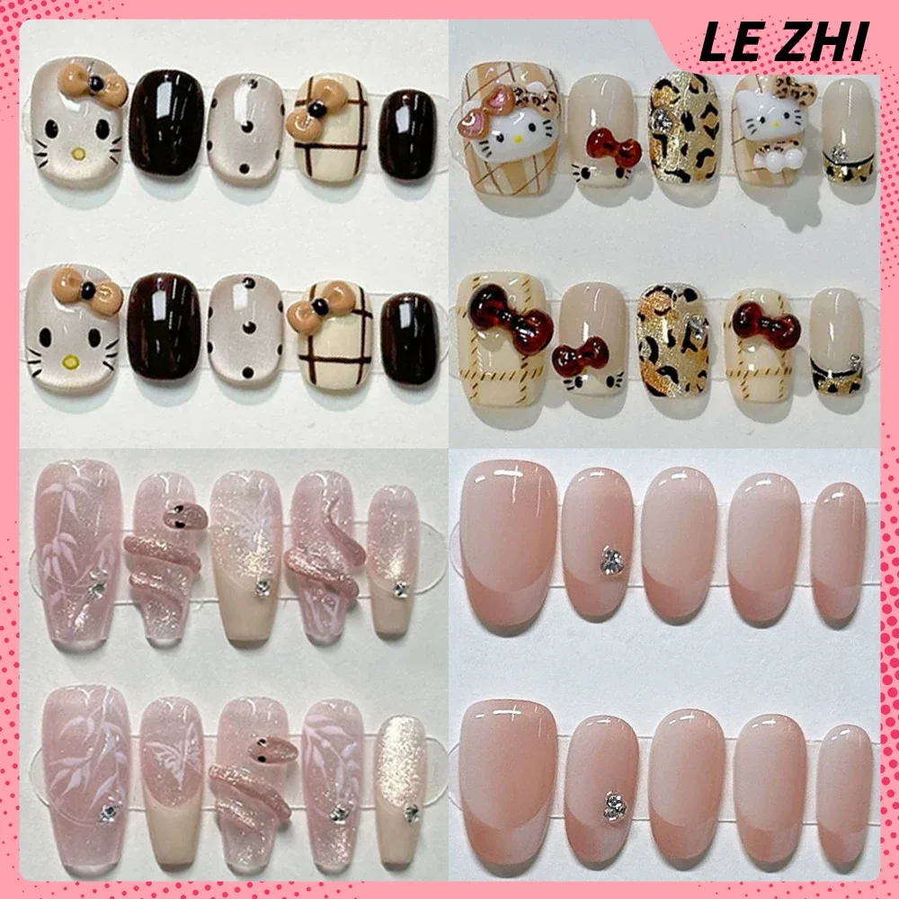 10Pcs High Quality Square Almond Handmade Full Cover Press On Nails Twelve Constellations Hello Kitty Snake Detachable Nail Tips
10Pcs High Quality Square Almond Handmade Full Cover Press On Nails Twelve Constellations Hello Kitty Snake Detachable Nail Tips